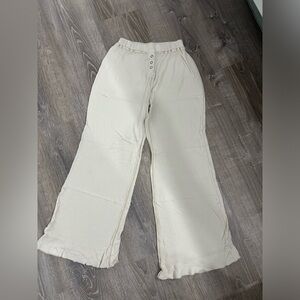 Cream lounge pants
